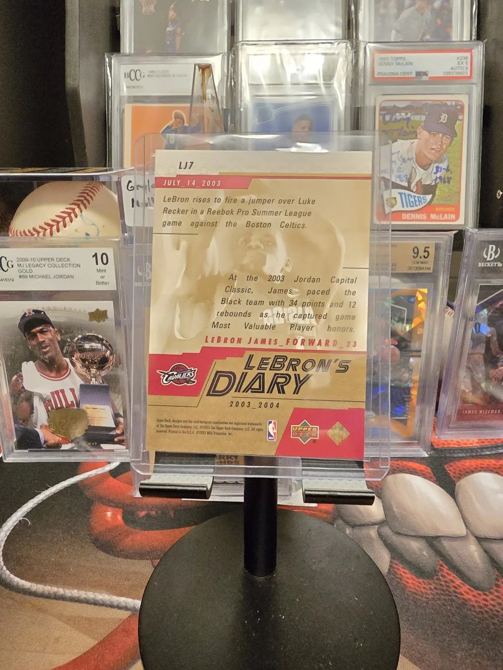 2003-04 Upper Deck LeBron James LeBron's Diary #LJ7 Rookie Insert Cavs
